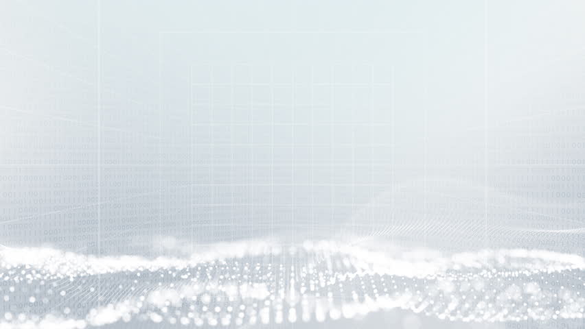 Abstract white particle business corporate digital technology on elegant clean gray Background. Modern motion pattern graphic network cyberspace concept.
