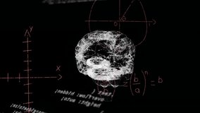 Animation of human brain and mathematical data processing. Global science, computing and data processing concept digitally generated video. - Powered by Shutterstock - Get 15% off with code: PIKWIZARD15