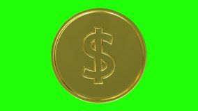 3d animated dollar coin with green screen and alpha screen - Powered by Shutterstock - Get 15% off with code: PIKWIZARD15