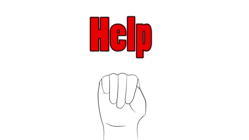 sign of violence. signal for help. assistance to victims of violence. 4K video illustration.
