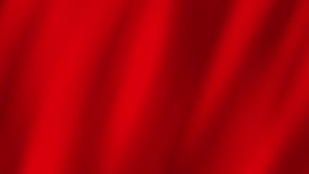 Red Flag. Video realistic slow motion 4K Red Color flag waving in the wind. Red Color Flag 4K Animation