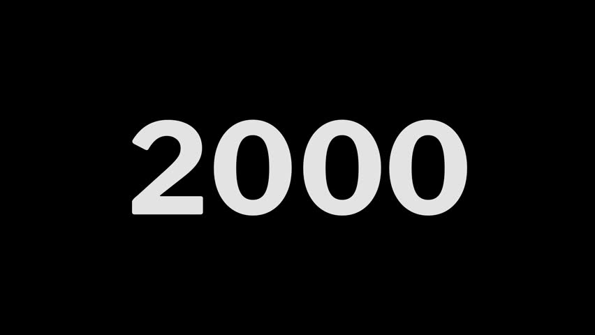 2000 to 2024 year simple countdown animation