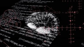 Animation of human brain and mathematical data processing. Global science, computing and data processing concept digitally generated video. - Powered by Shutterstock - Get 15% off with code: PIKWIZARD15