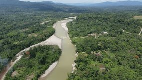 drone video of the amazon rainforest