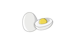 animated video of the boiled egg icon