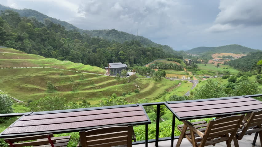 Resort with hill after rain_talulahill_johor_malaysia