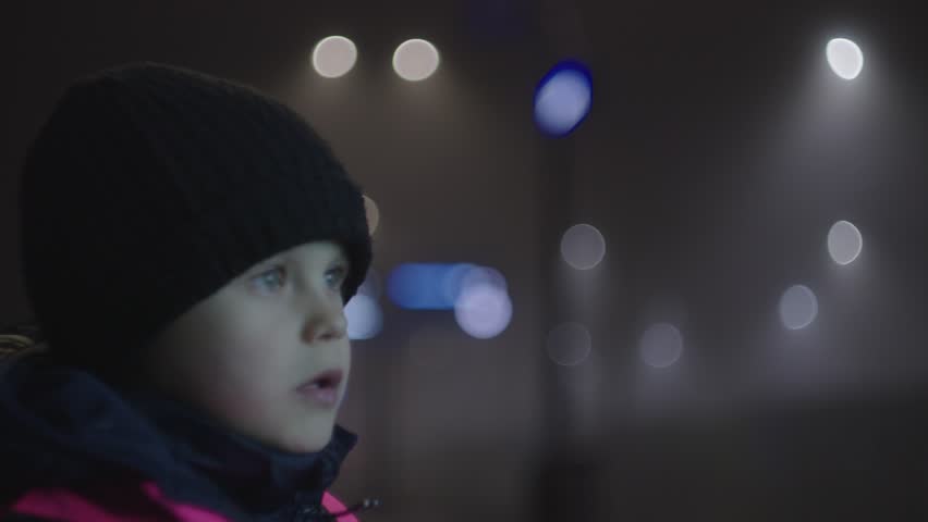 Lonely kid alone at the railway station | Shutterstock HD Video #1111324567