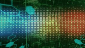 Animation of scientific data processing over grid. Global science, connections, computing and data processing concept digitally generated video. - Powered by Shutterstock - Get 15% off with code: PIKWIZARD15