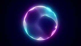 Futuristic colors sci-fi sphere in space. Technology circle a network connection big data. Digital ai background with particles. Abstract frame ball. 3D wireframe geometric sphere. 3D rendering. - Powered by Shutterstock - Get 15% off with code: PIKWIZARD15