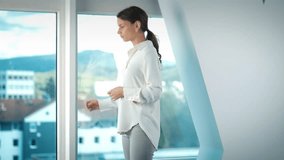 Young businesswoman in office bends forward with back pain. Concept of incorrect posture and sitting position. Animation of spine, medical problem - Powered by Shutterstock - Get 15% off with code: PIKWIZARD15