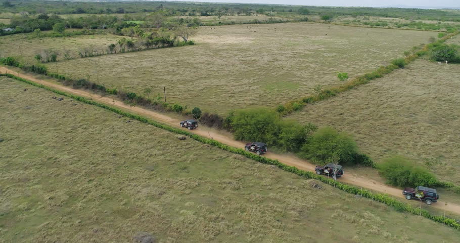 4x4 Off-Road aerial views in Varadero, Cuba 
