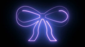 Hyper realistic animated Bow symbol in trendy stylish colors. Futuristic technology - 4k