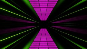 Pink and Lime Side Cylinders Tunnel Background VJ Loop in 4K
