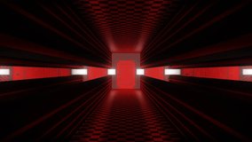 Gray and Red Home Corridor Background VJ Loop in 4K