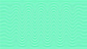 Animated Turquoise and white wavy stripes minimal background, stripes water wave motion	