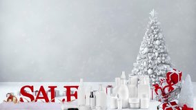 a Christmas sale background for advertising and marketing with big offers. 