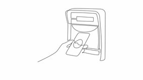 Self drawing animation of one single line draw Face recognition, voice authentication and retina scanning. Biometric authentication concept. Full length animation illustration. - Powered by Shutterstock - Get 15% off with code: PIKWIZARD15