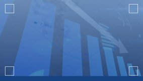 Animation of statistical data processing against blue background. Computer interface and business data technology concept - Powered by Shutterstock - Get 15% off with code: PIKWIZARD15