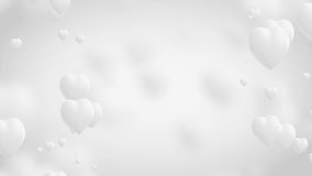 Alpha channel. Loop background. Valentine's day animation white hearts greeting love hearts. Festival of bokeh, hearts for valentine day, mom day, wedding anniversary. Seamless Background. Copy space - Powered by Shutterstock - Get 15% off with code: PIKWIZARD15