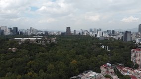 Aerial view of the traffic of Mexico city, MX