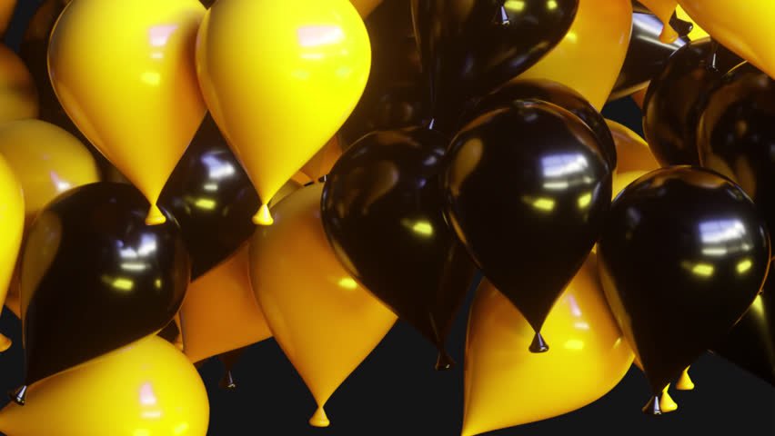 Balloons floating, 3D animation. Render simulation, 4K footage with alpha channel. | Shutterstock HD Video #1111406051