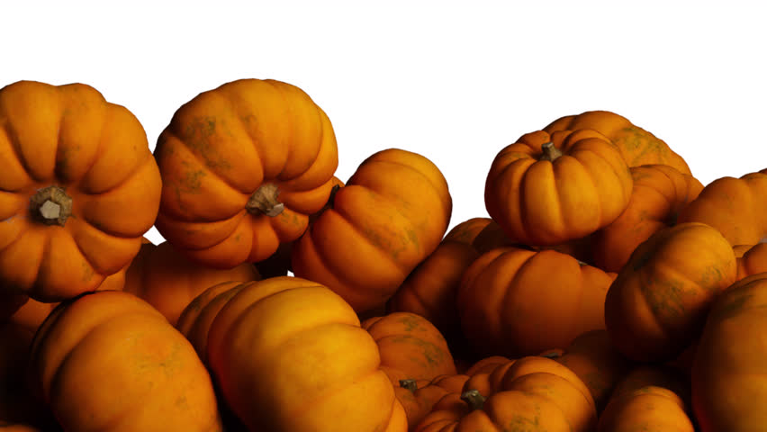Pumpkins falling from the top footage. Halloween 3D render animation. Alpha channel with transparent background included. | Shutterstock HD Video #1111406115