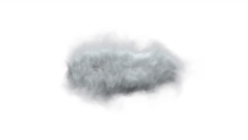 3D Rendered Cloud simulation, real physics simulation with volumetric effect. Alpha channel included a transparent background. | Shutterstock HD Video #1111406243