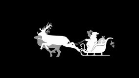 Silhouette of Santa Claus on a sleigh. - Powered by Shutterstock - Get 15% off with code: PIKWIZARD15