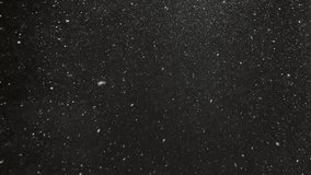 Snow on a black background at night. Snowflakes falling from the sky in a ray of light - Powered by Shutterstock - Get 15% off with code: PIKWIZARD15