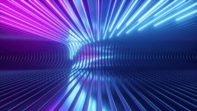 cycled 3d animation. Abstract neon background. Glowing lines slide on metallic stripes. Looping seamless intro - Powered by Shutterstock - Get 15% off with code: PIKWIZARD15