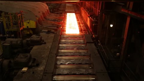Mining and metal forging .Large Steel Works. Rolled metal factory.