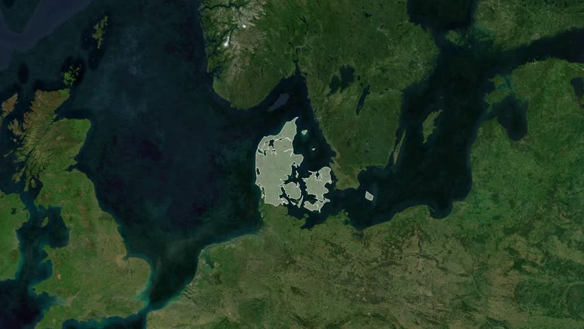Discovering the Diverse Landscapes of Denmark: Detailed Map Stock Footage