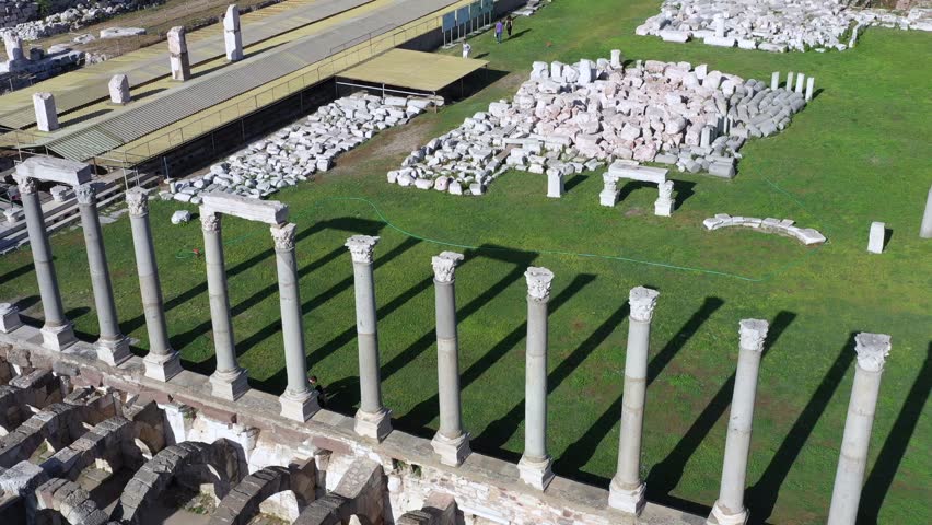 aerial view of the ancient city of agora