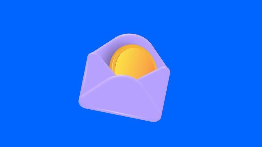 An open envelope with cash. Gift, accumulation, donation. Animation, a place to copy. | Shutterstock HD Video #1111445589