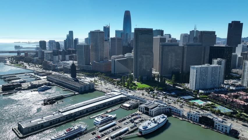 Port Of San Francisco At San Francisco In California United States. Highrise Building Architecture. Tourism Travel. Port Of San Francisco At San Francisco In California United States.