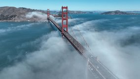 Golden Gate Bridge Fog At San Francisco In California United States. Cable Bridge. Foggy landscape. Foggy Road. Fog at Bridge. Golden Gate Bridge Fog At San Francisco In California United States. - Powered by Shutterstock - Get 15% off with code: PIKWIZARD15