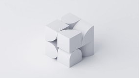 Abstract 3d render, geometric animation, background design, 4k seamless looped video - Powered by Shutterstock - Get 15% off with code: PIKWIZARD15