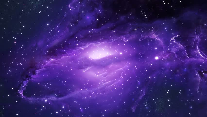 Slowly flying into the purple galaxy nebula passing by stars. Many galaxies and cosmic nebula. Milky Way galaxy. Abstract Misty Space Travel. High quality 4k footage | Shutterstock HD Video #1111473357