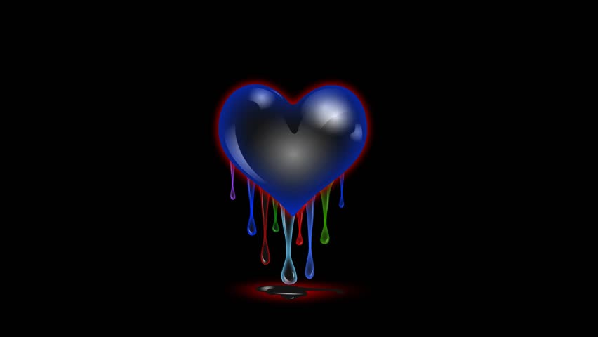 Black Heart is the dark side, a bad, vicious person. Animation, symbol. | Shutterstock HD Video #1111475297