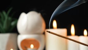 Aroma lamp and burning incense stick for aromatherapy - Powered by Shutterstock - Get 15% off with code: PIKWIZARD15