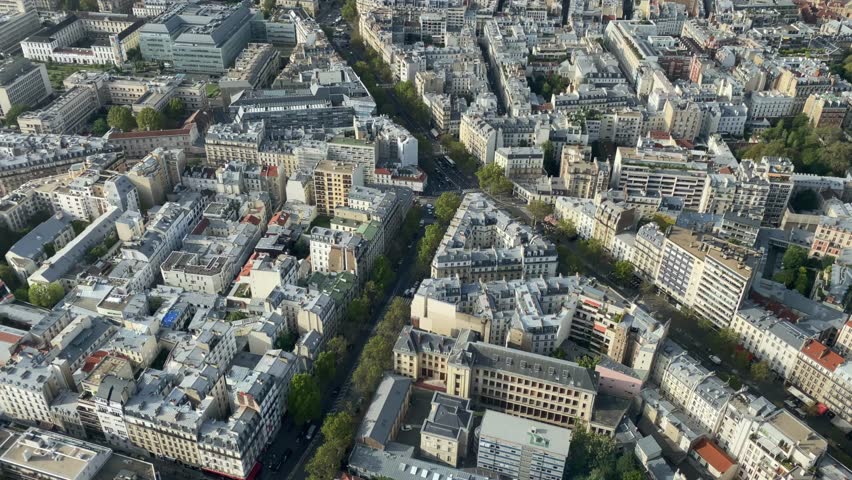 Aerial view of cityscape of Paris | Shutterstock HD Video #1111485033