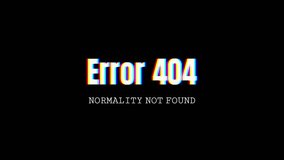 Error 404 Glitch Text effect animation