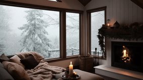 Tranquil Winter Coziness by the Fireplace - Powered by Shutterstock - Get 15% off with code: PIKWIZARD15