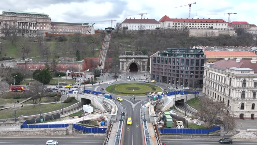 Buda Castle Tunnel in Budapest, Hungary. Budai Varalagut