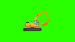 Transportation icon green screen, abstract technology, science, engineering artificial intelligence, Seamless loop 4k video, 3D Animation, Ultra High Definition
