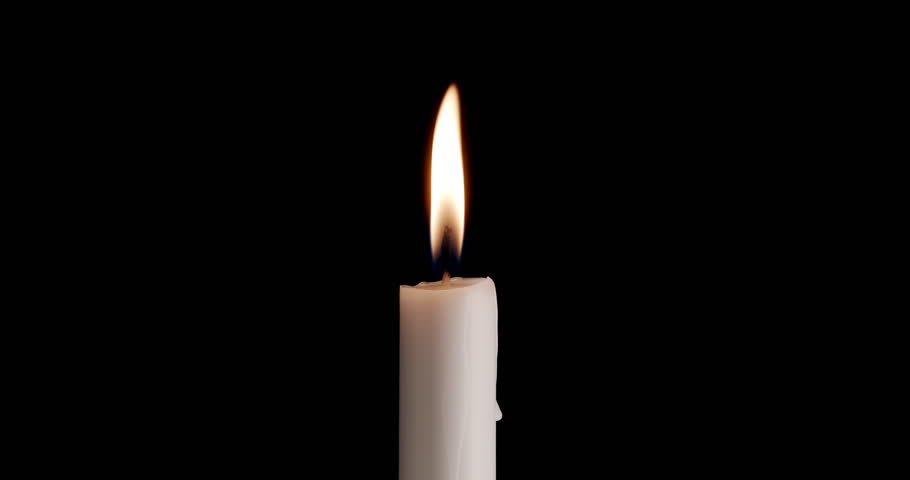 A single white candle burning. Isolated candle slow motion burning with dark background. White paraffin candle with yellow shades burns on a black background. Slow motion. | Shutterstock HD Video #1111504779