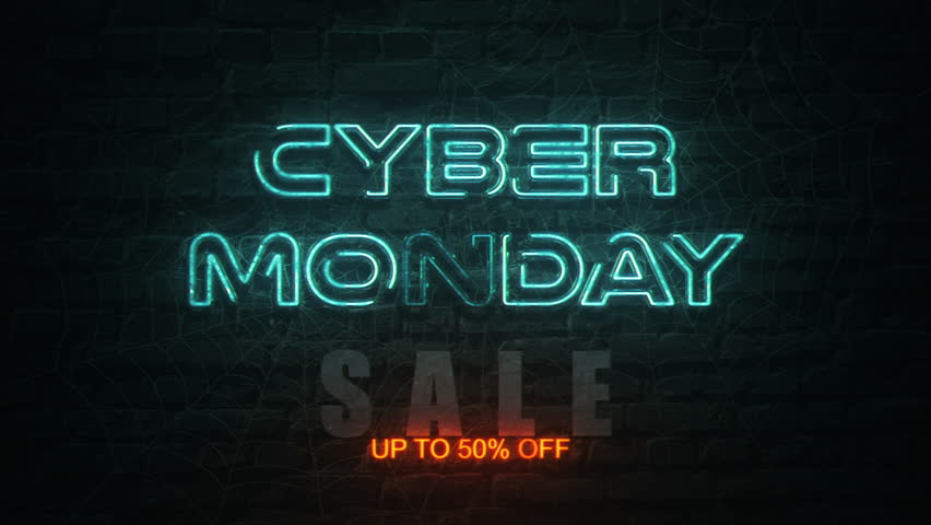 Cyber Monday, Sale, Neon Sign. Up to 50 Percent Off. - Powered by Shutterstock - Get 15% off with code: PIKWIZARD15