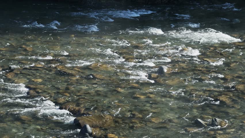 A clear and beautiful river in Kiyotsukyo, one of Japan