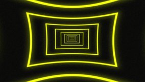 Yellow Color Visual pattern and construction in mirror tunnel VJ Loop Video Effect Animation Stock Video Abstract Animation 2K 4K HD.mp4