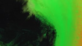 Ink blend. Paint water mix. Defocused neon green yellow black color gradient acrylic fluid wave flow motion creative art abstract background. - Powered by Shutterstock - Get 15% off with code: PIKWIZARD15